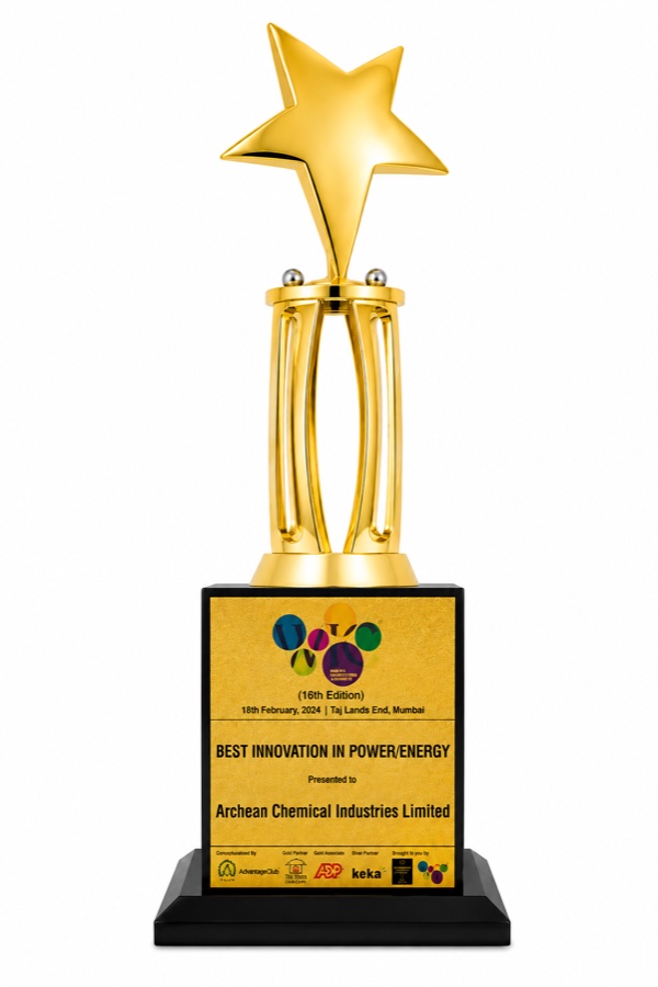 Trophy for Best Innovation in Power and Energy presented to Archean Chemical Industries Limited